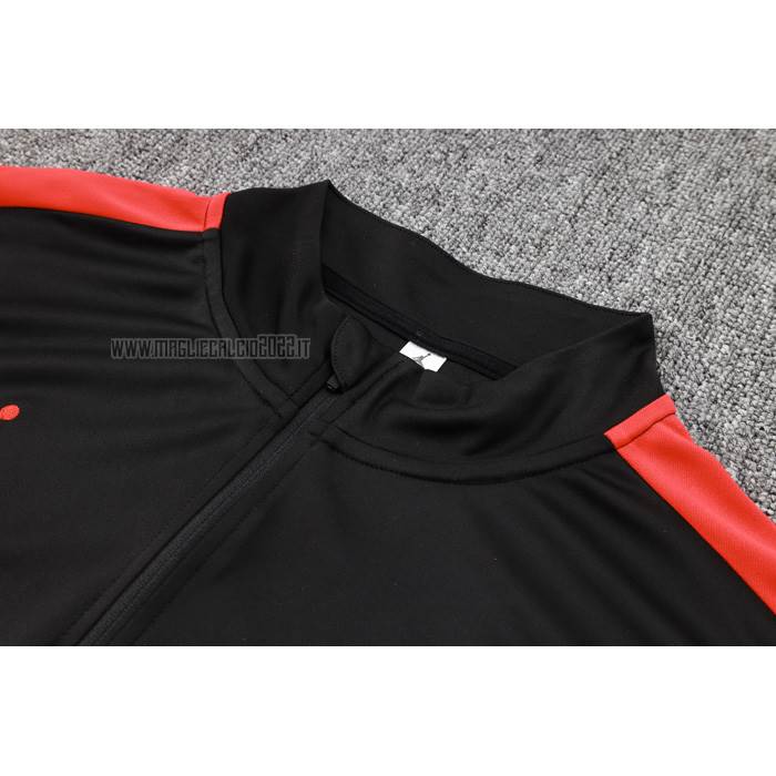 Tuta da Track de Felpa del Paris Saint-Germain Jordan 2023-2024 Nero